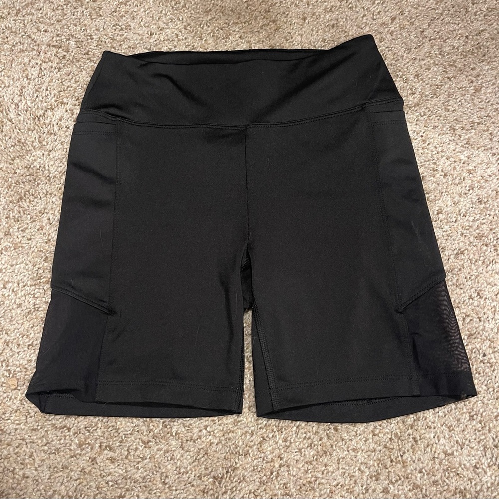 PINK Victoria's Secret Black Bike Shorts Stretchy Performance Fabric